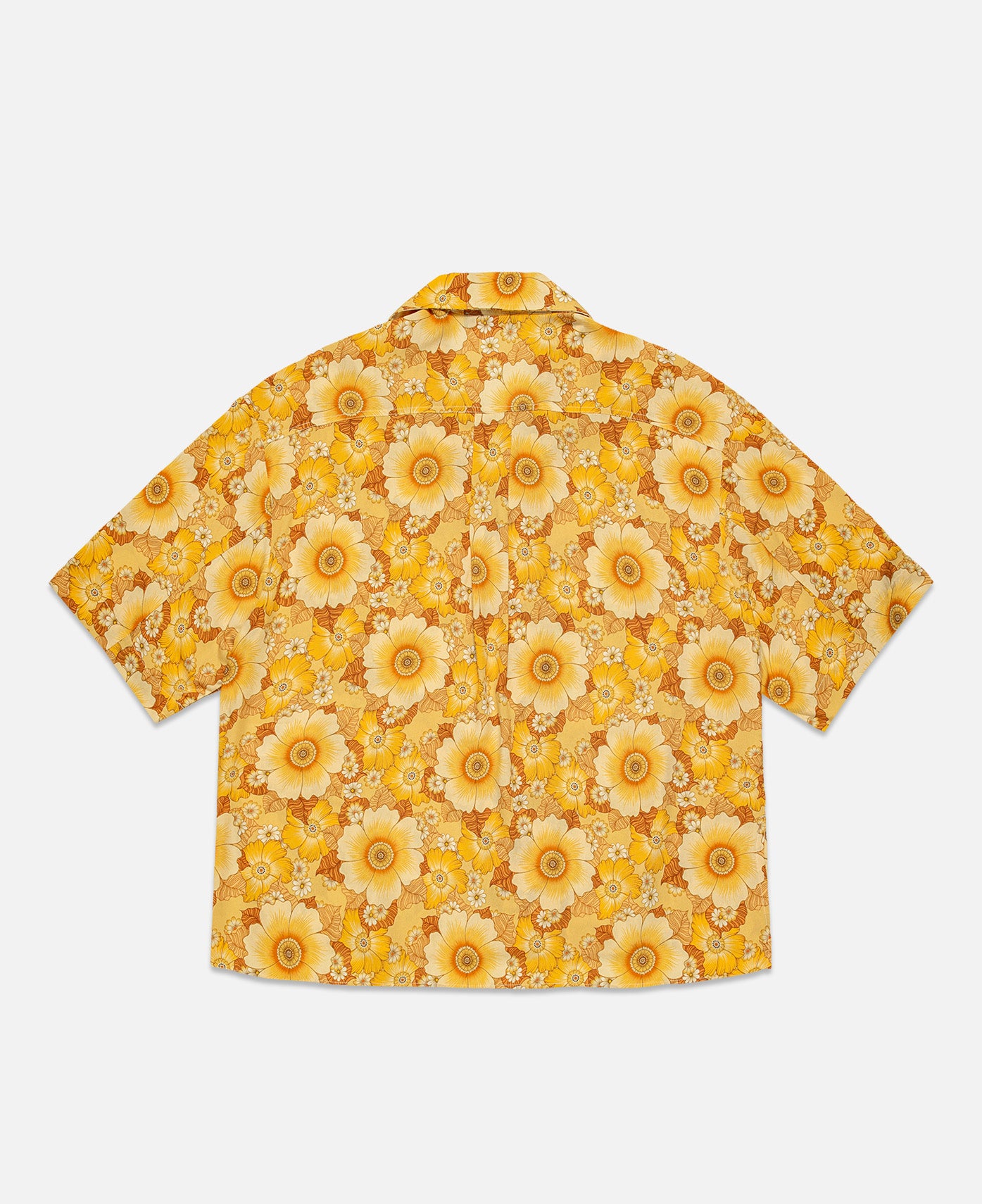 Unisex Printed Boxy Shirt (Yellow)