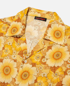 Unisex Printed Boxy Shirt (Yellow)