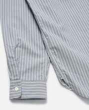 Button Down Stripe Wind Shirt (Navy)