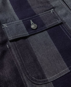 Chore Coat - 10Oz Denim / Stripe Jq. (Navy)