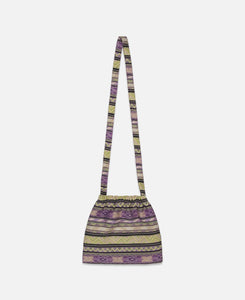 Elastic Pochette - Cotton Ethnic Stripe Jq. (Purple)