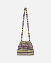 Elastic Pochette - Cotton Ethnic Stripe Jq. (Purple)