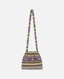 Elastic Pochette - Cotton Ethnic Stripe Jq. (Purple)