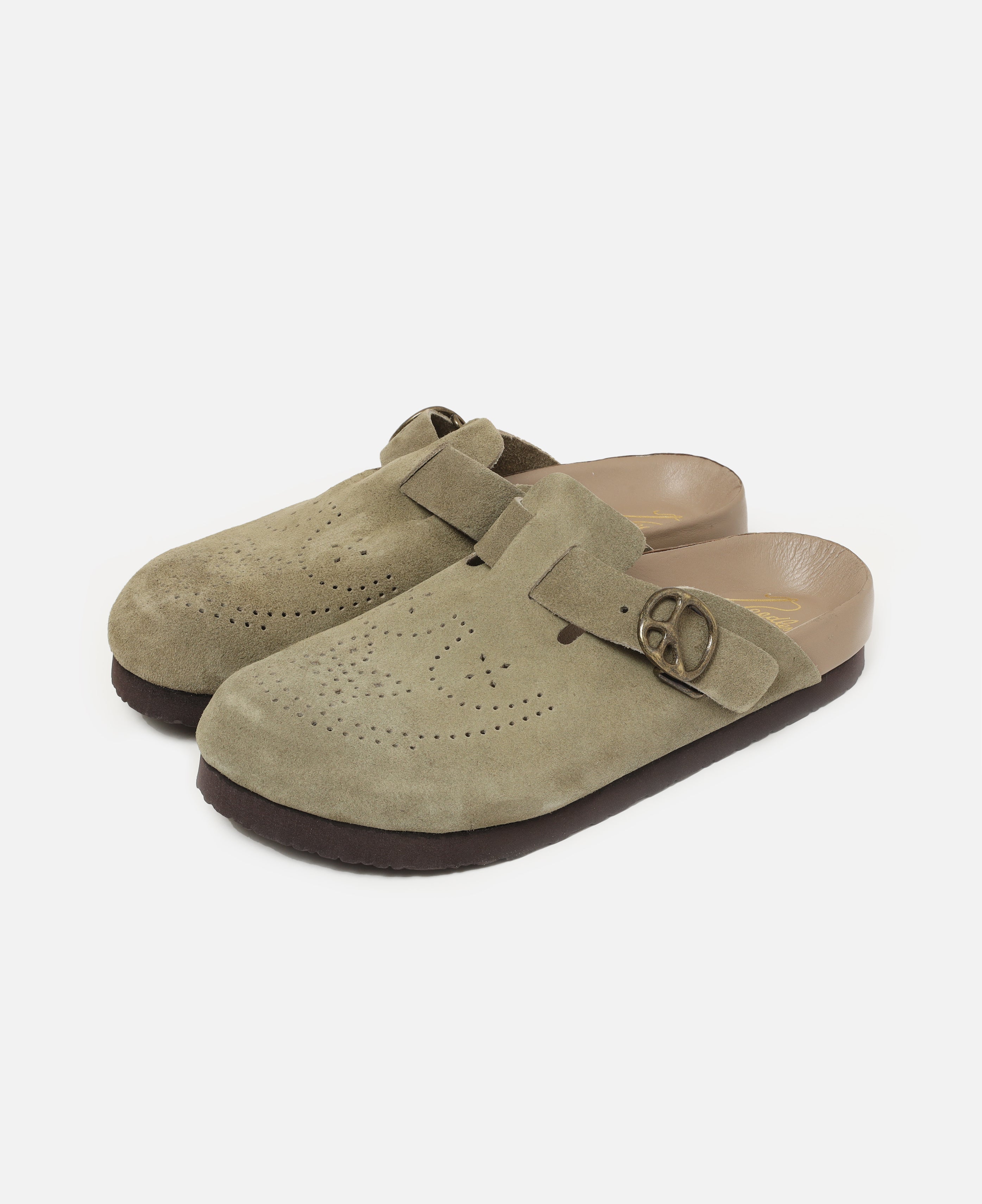 Clog Sandal - Suede (Khaki)