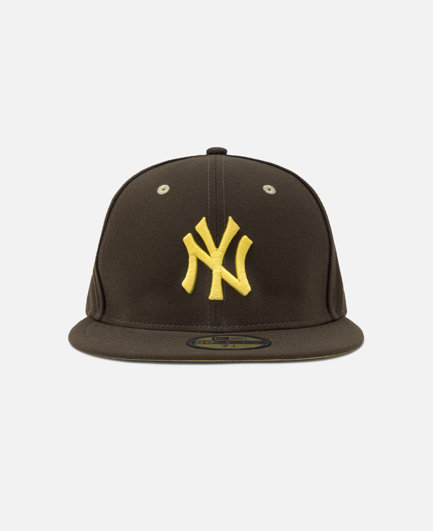 Easter New York Yankees Cooperstown Soft Yellow Undervisor Walnut 59Fifty Cap (Brown)