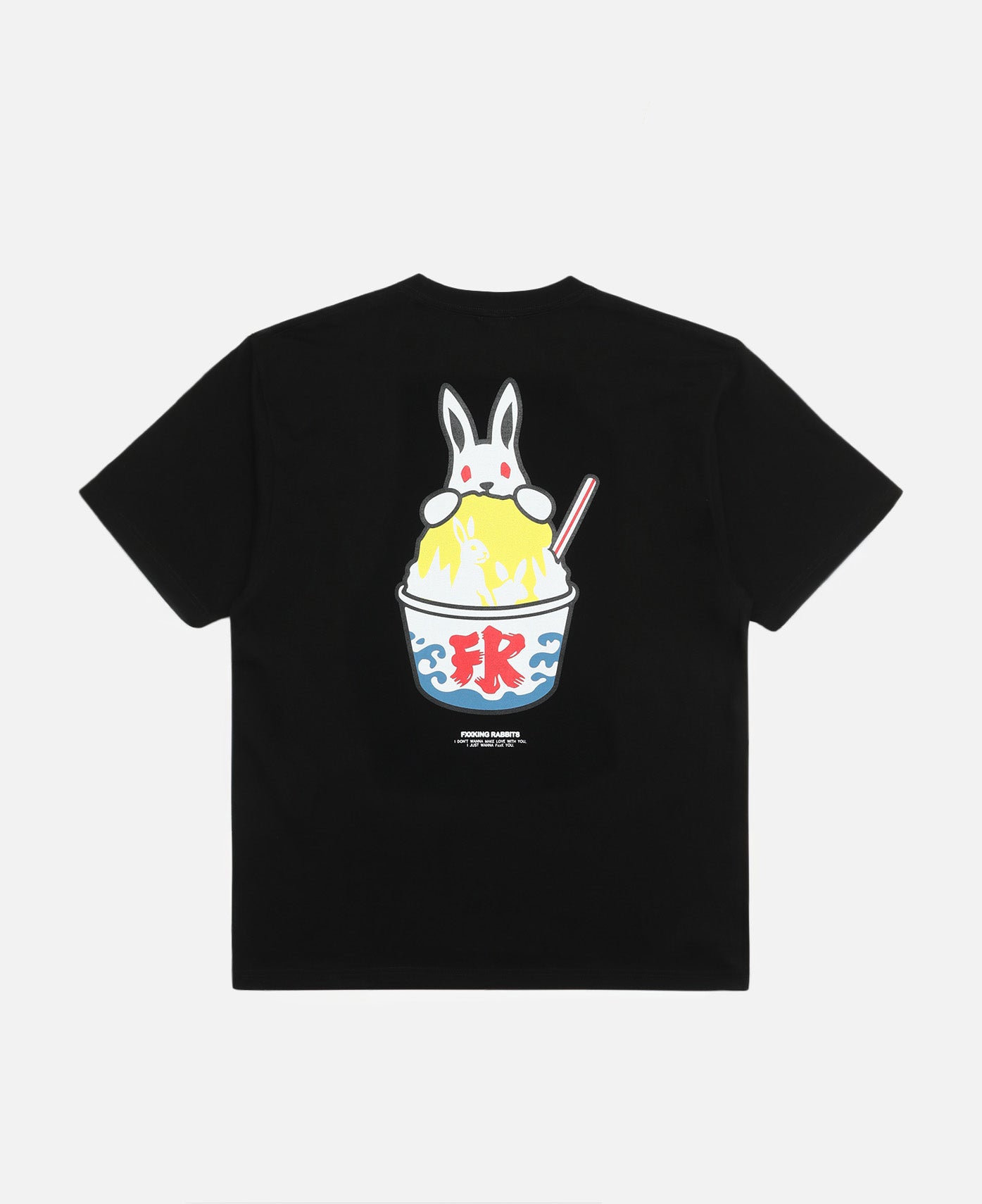 Shaved Ice Rabbit T-Shirt (Black)