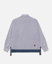 Striped Long Sleeve Shirt (Blue)