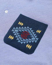 Striped Long Sleeve Shirt (Blue)