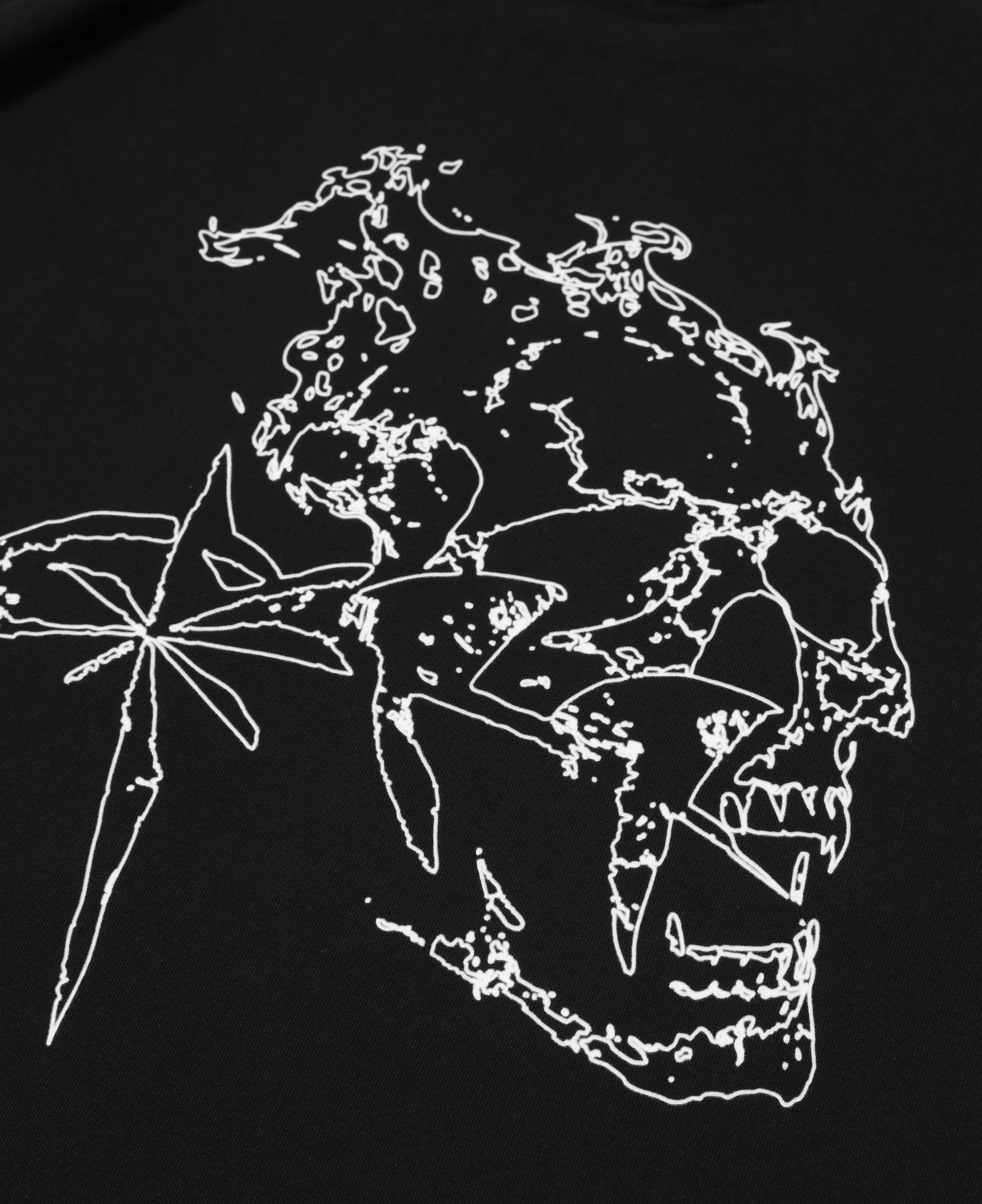 Luminous Dawn Specter Flocked T-Shirt (Black)