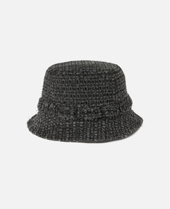 Damaged Denim Jungle Bucket Hat (Black)