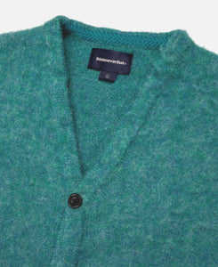 Hairy Knit Cardigan (Green)