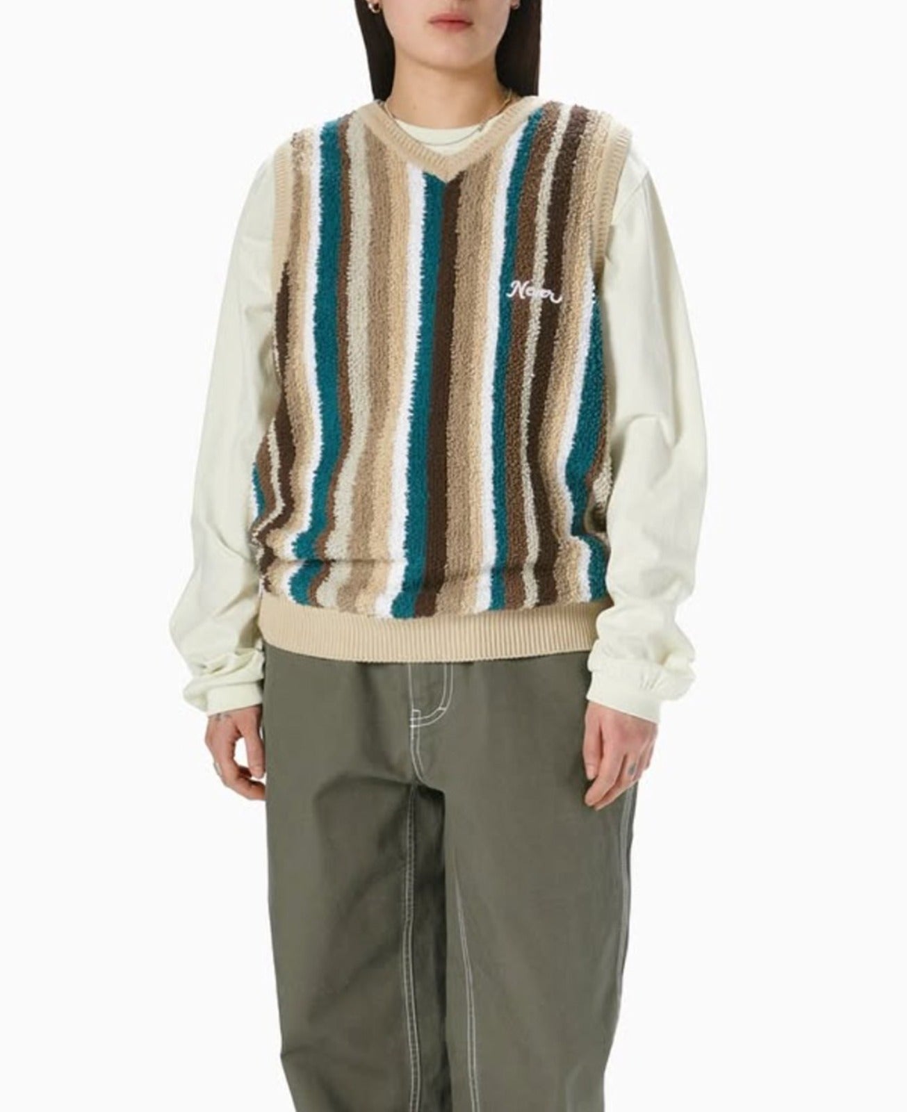 Striped Knit Vest (Multi)