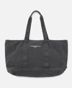 Washed Canvas Tote Bag (Black)