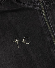 Basic Emblem Denim Jacket (Black)