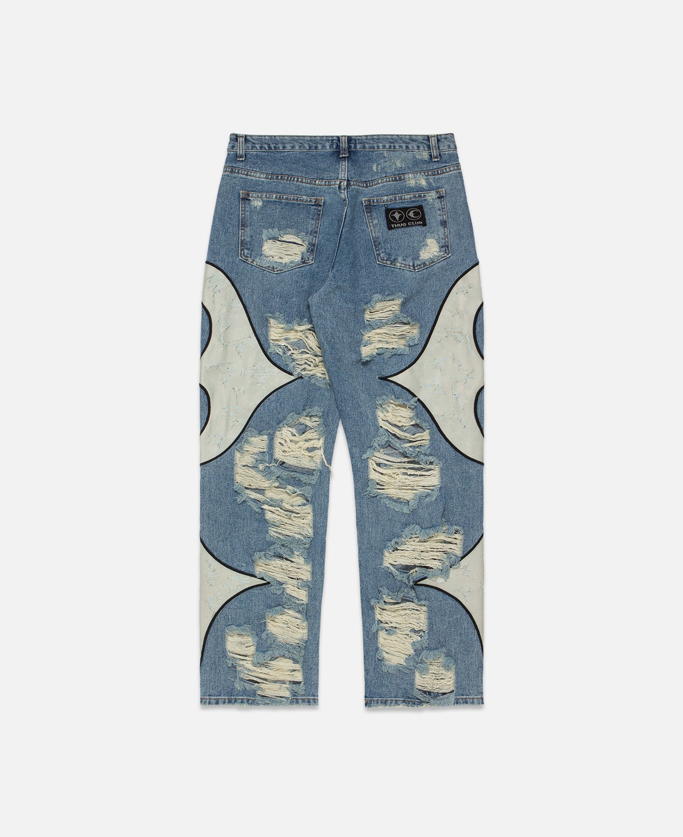 TC Leather Washing Denim Pants (War. Ver) (Blue)