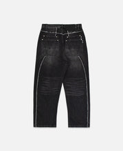 Fray Denim Jeans (Black)