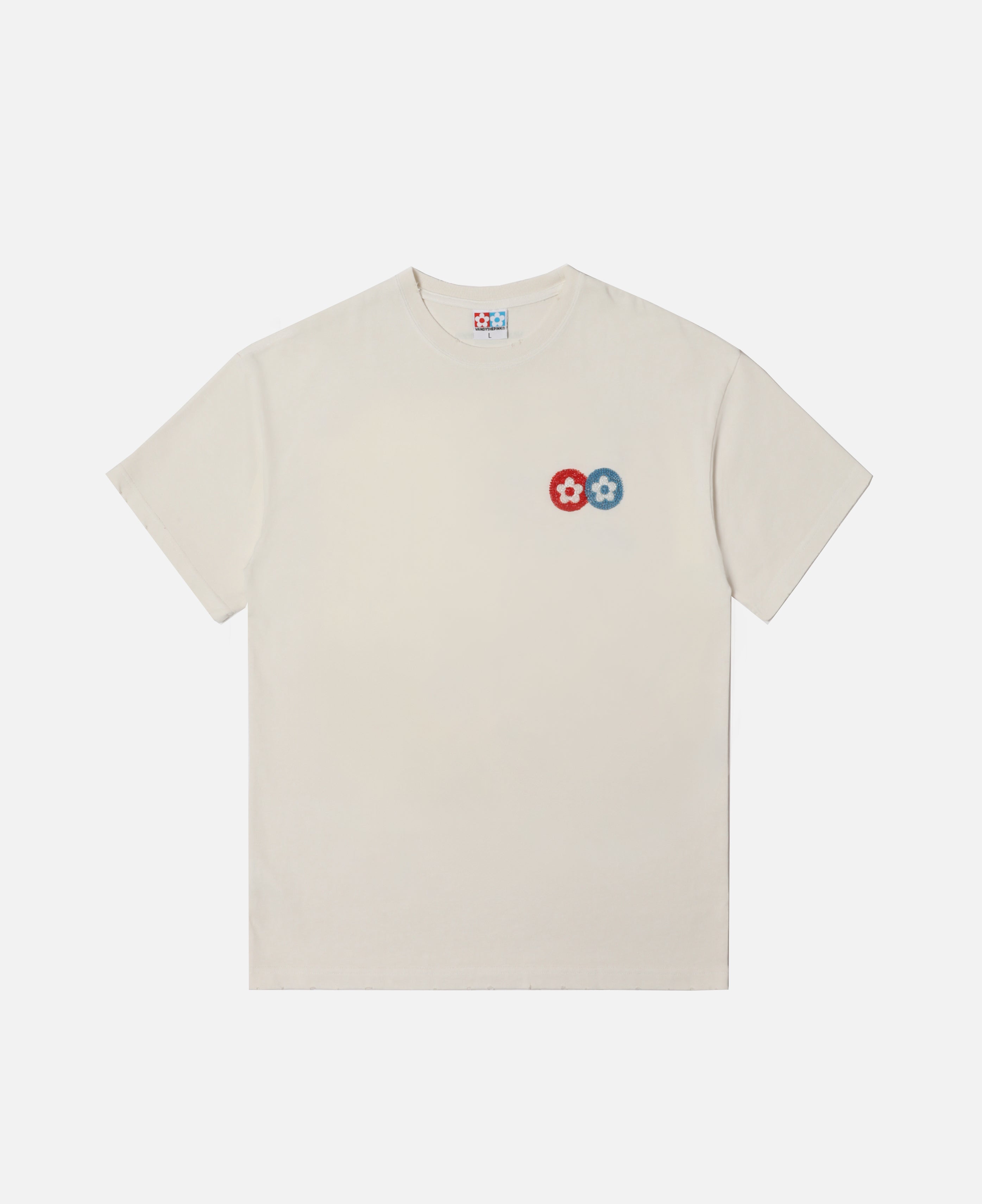 Beads Classic Flower T-Shirt (Off-White)