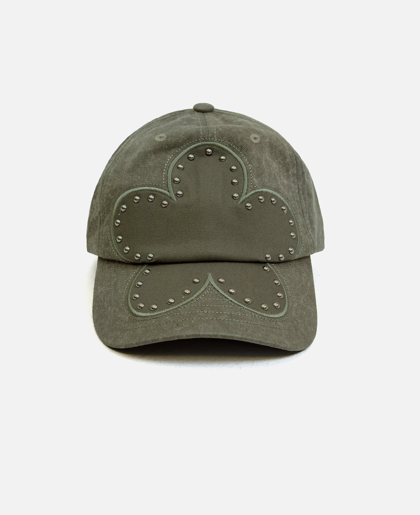 Studded Ball Cap (Olive)