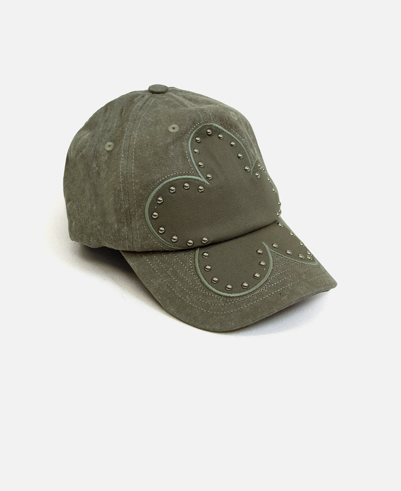 Studded Ball Cap (Olive)