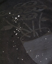 Washed Paint Splash Flower Hoodie (Black)