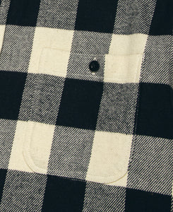 Flannel Regular Collar Shirt (Black)