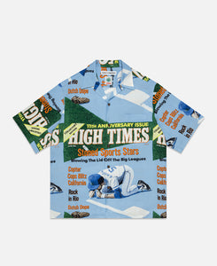 Hightimes / S/S Hawaiian Shirt (Type-4) (Blue)