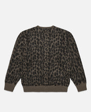 Leopard Heavy Mohair Cardigan (Brown)