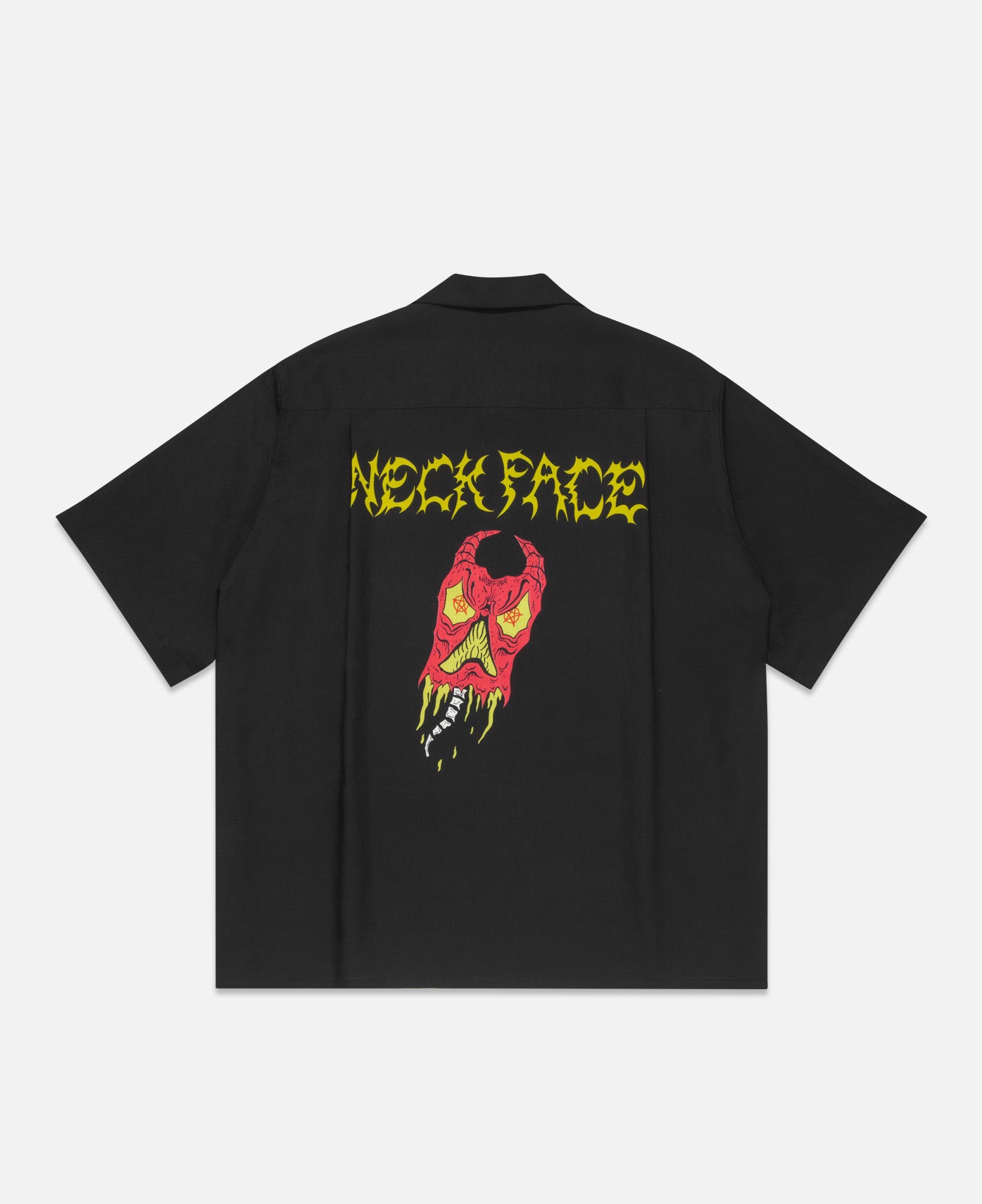 Neck Face S/S Hawaiian Shirt (Black)