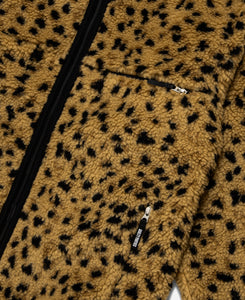 Reversible Leopard Boa Jacket (Beige)