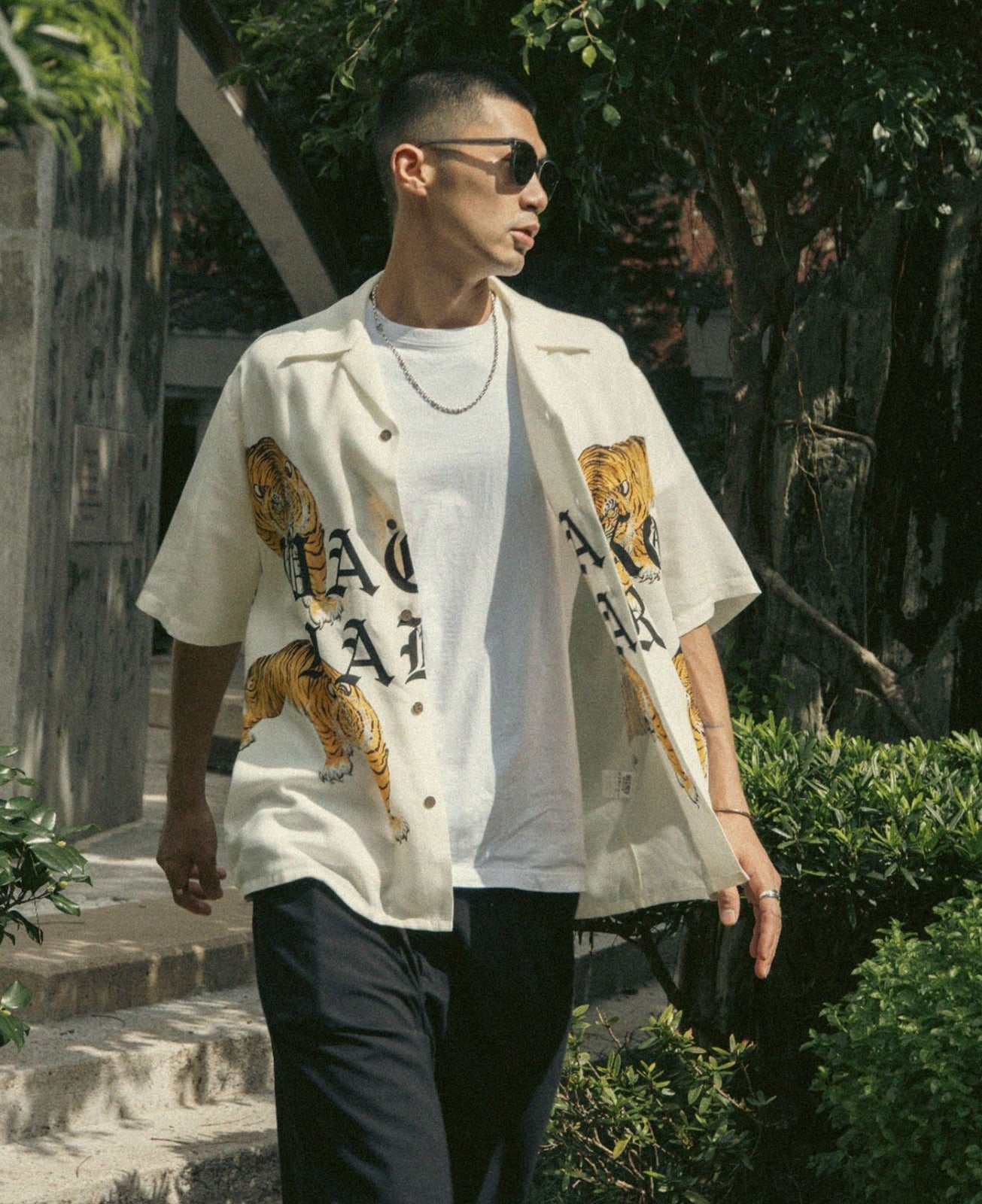 S/S Hawaiian Shirt (Type-7) (White)