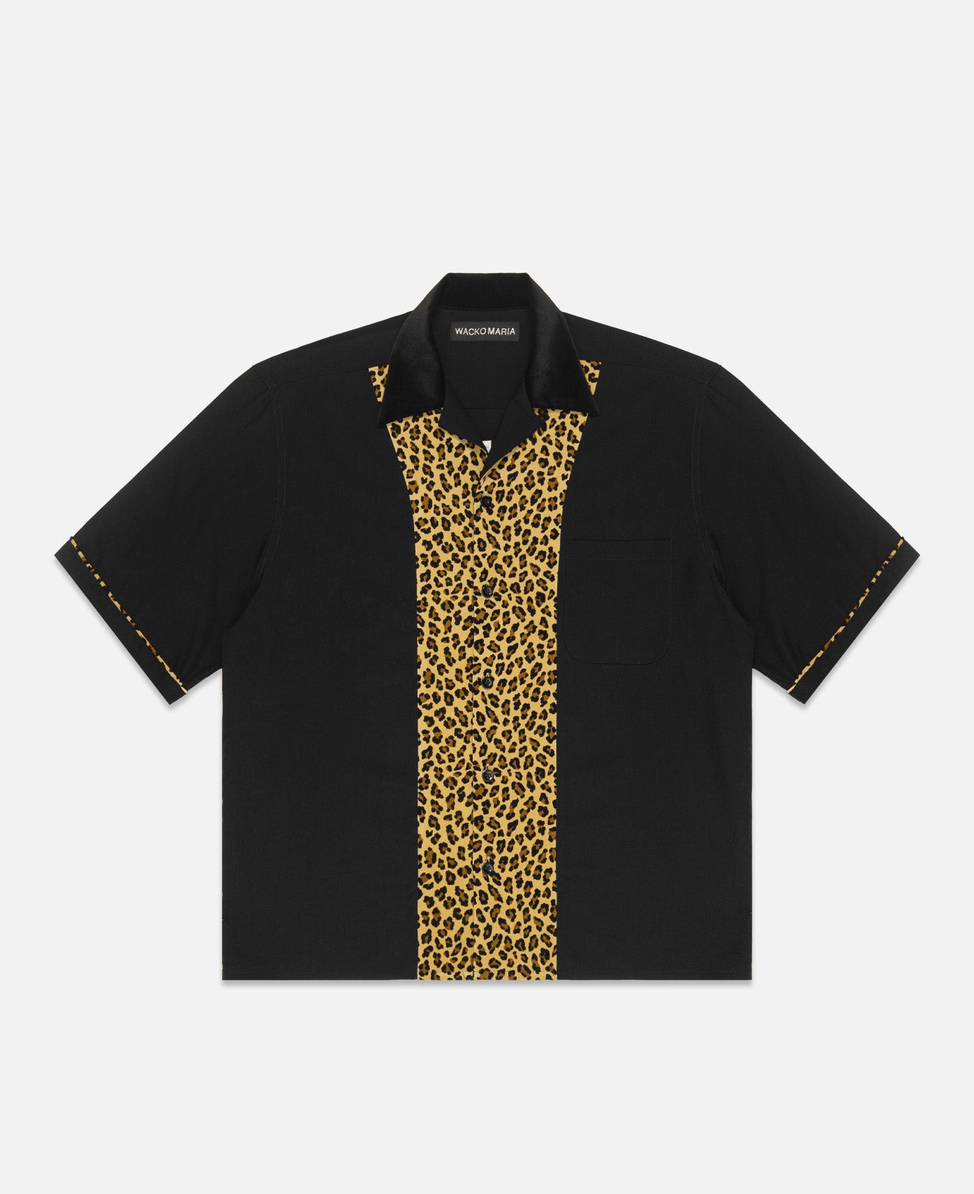 S/S Switching Shirt  (Black)