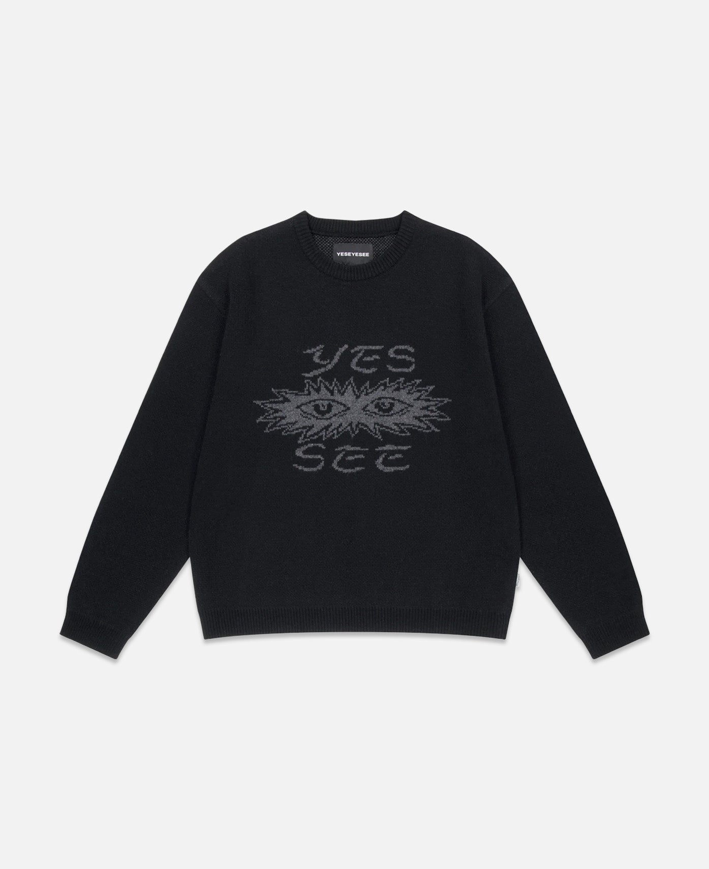 Eye Knit Pullover Sweater (Black)