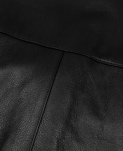 Glossy Leather Car Coat (Black)