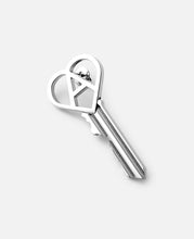 'A' Heart Charm Earring (Silver)