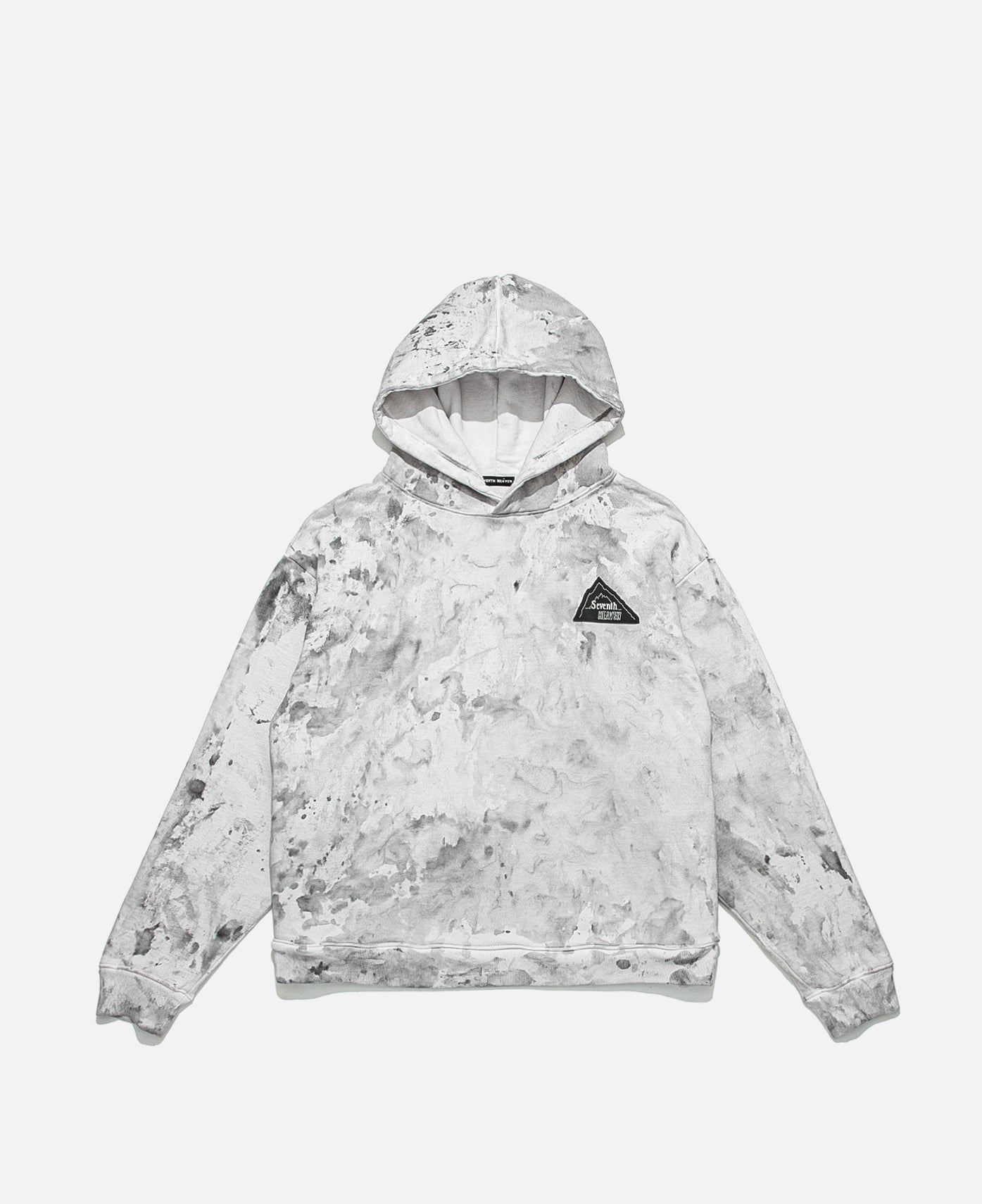 Marble Dye Mountain Logo Hoodie (White)