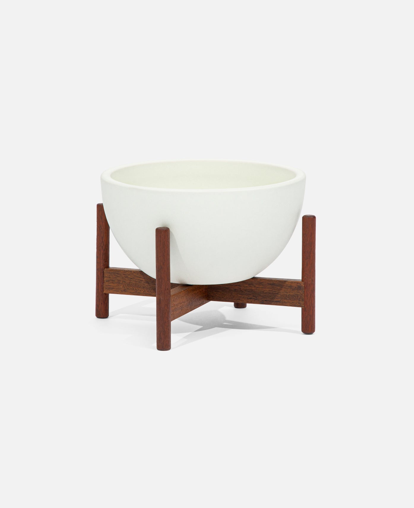 Case Study® Tabletop Bowl With Wood Stand (White)