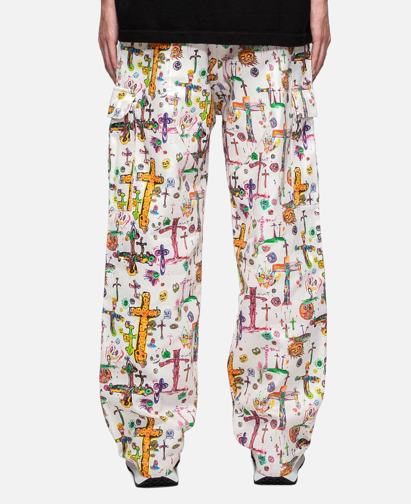 Oaf All-Over Print Cargo Trouser (White)