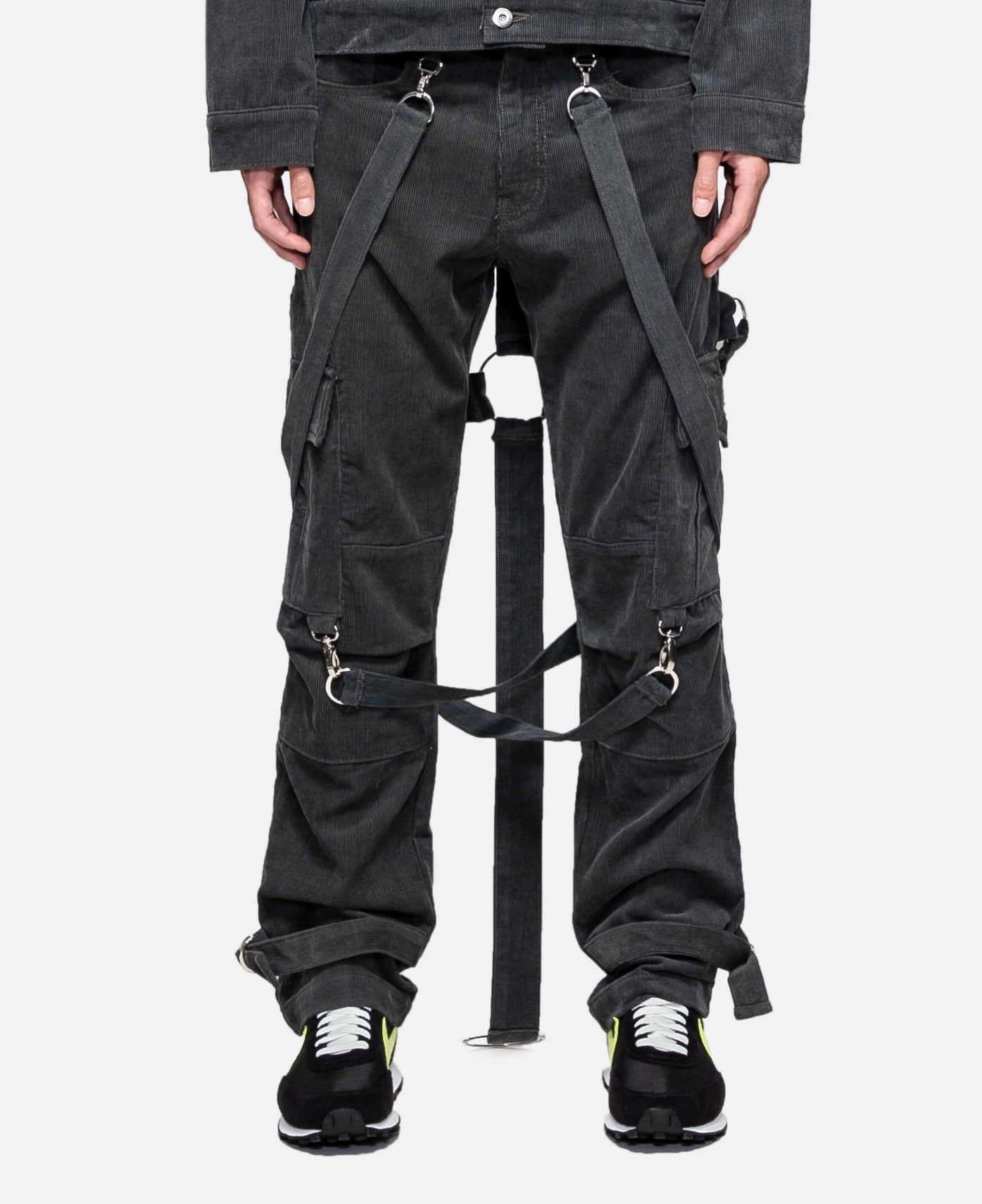 Corduroy Crucifix Bondage Trouser (Grey)