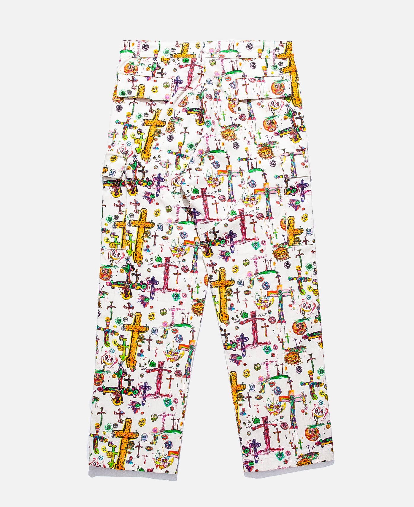 Oaf All-Over Print Cargo Trouser (White)