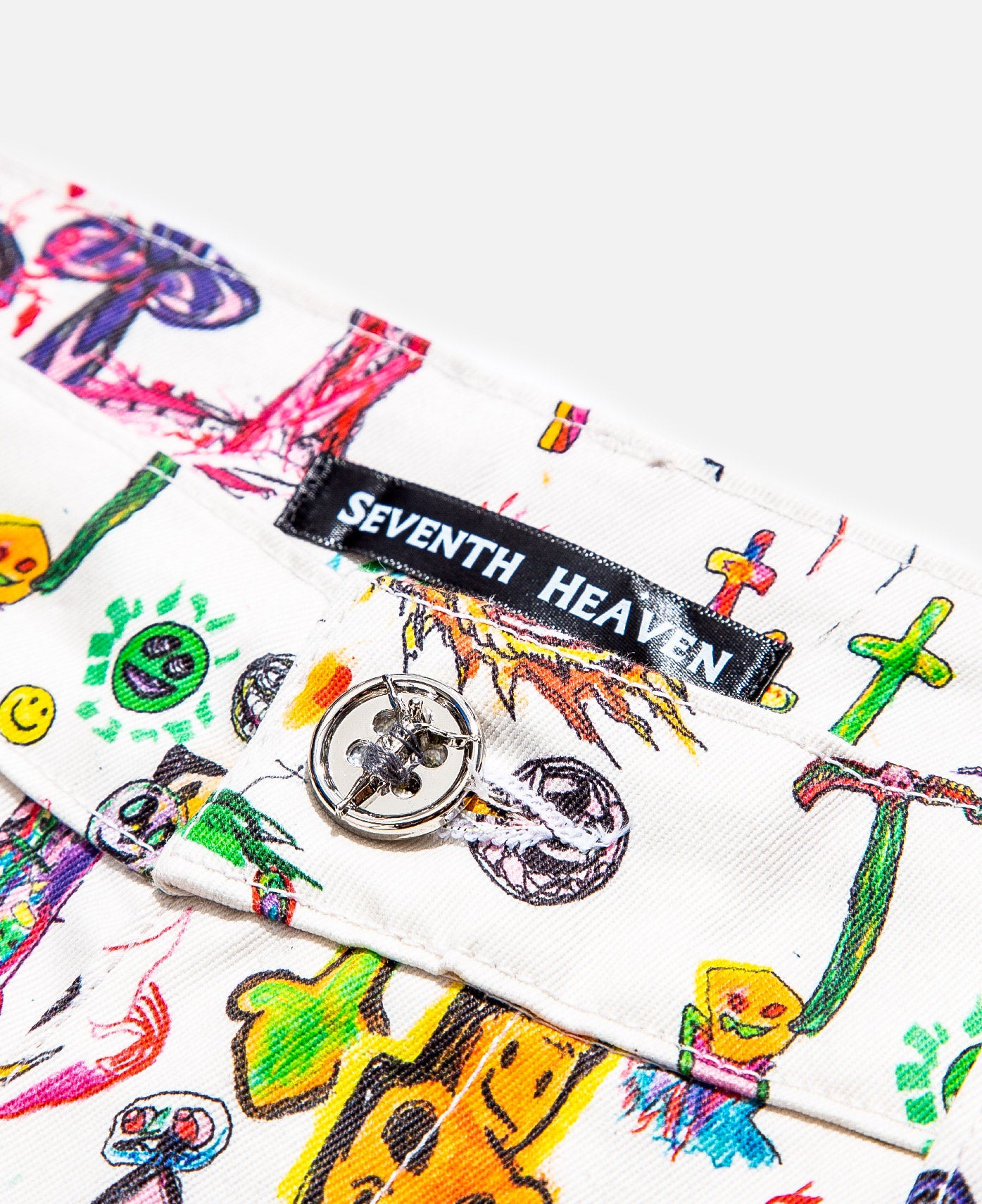 Oaf All-Over Print Cargo Trouser (White)