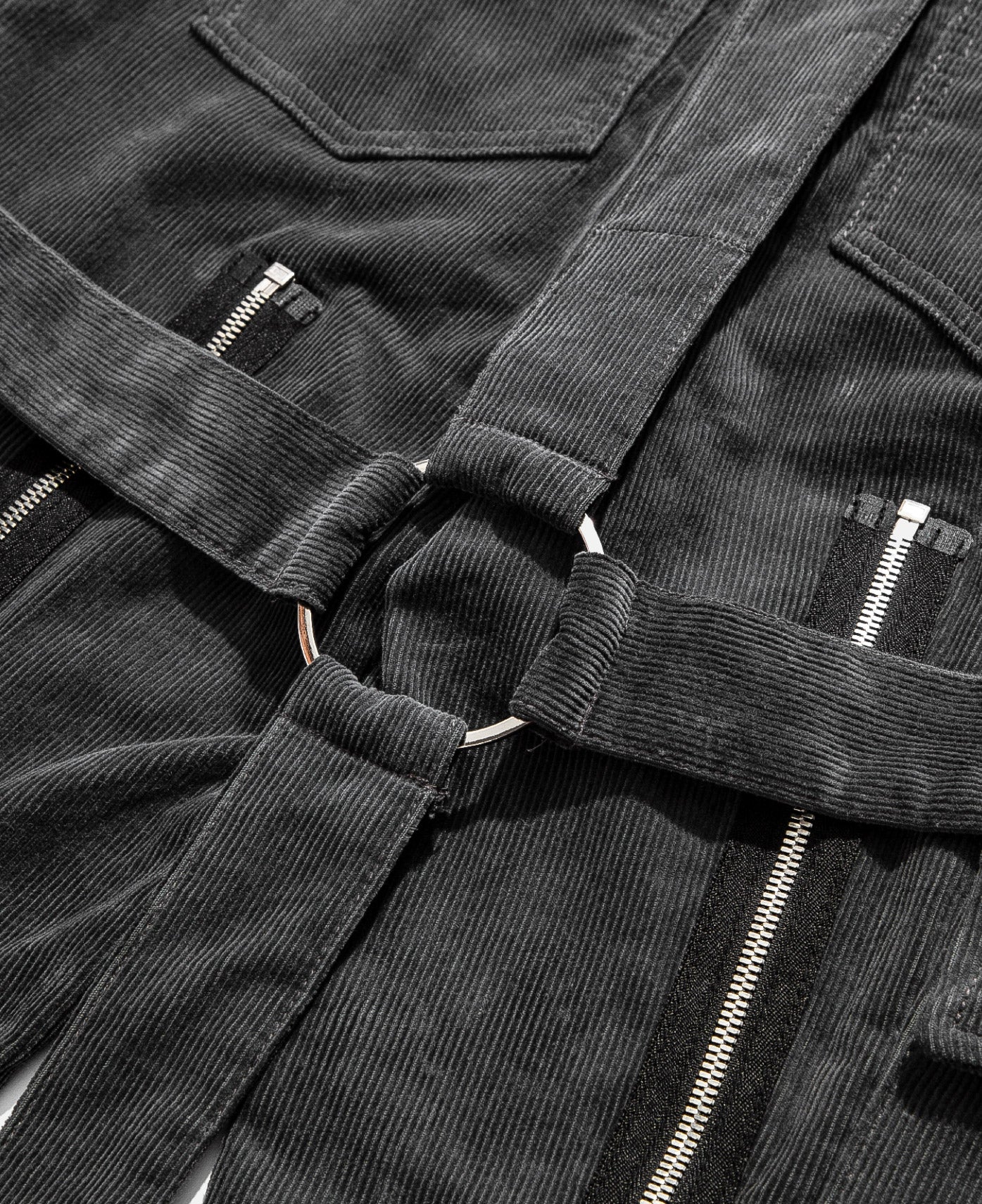 Corduroy Crucifix Bondage Trouser (Grey)