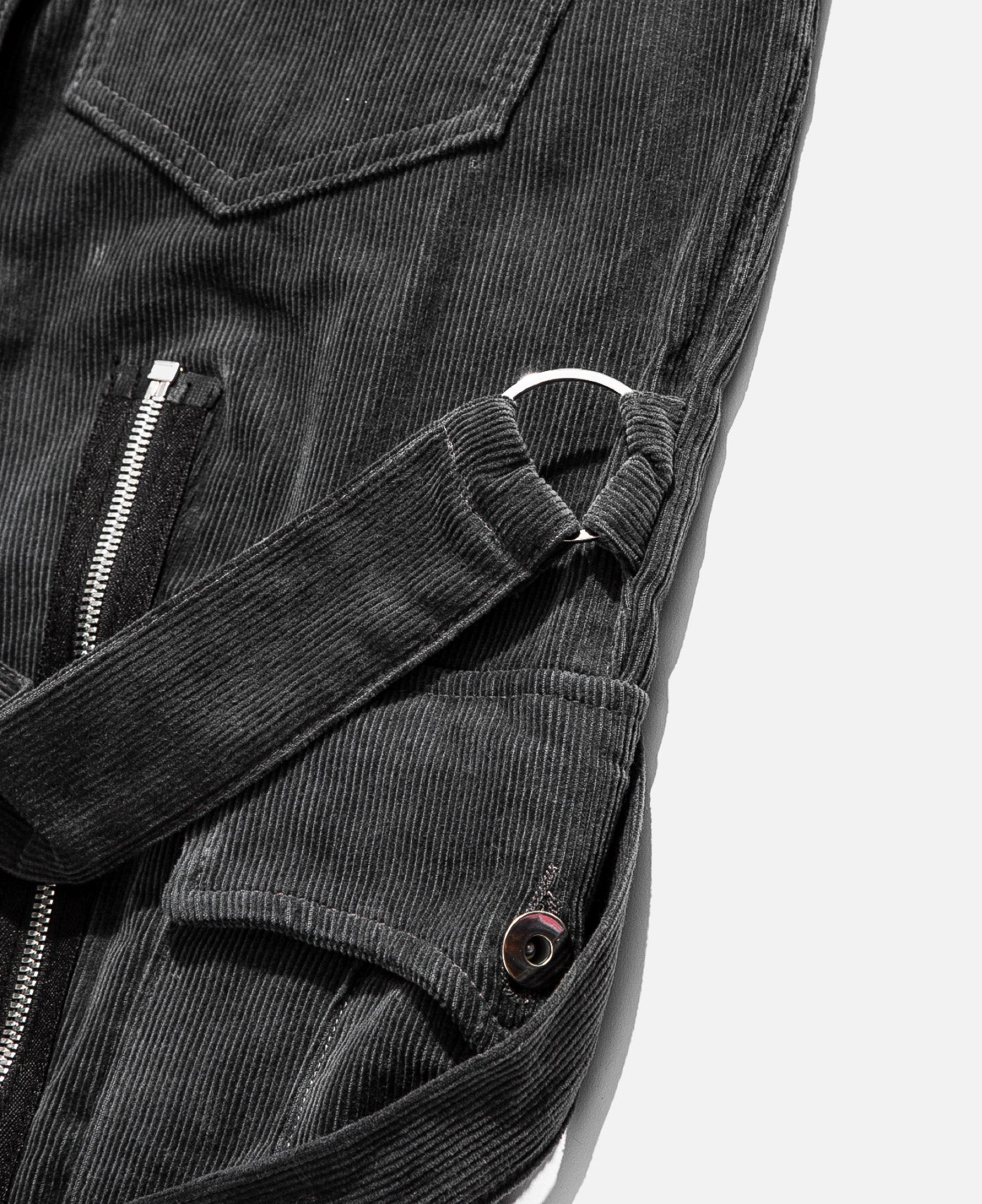 Corduroy Crucifix Bondage Trouser (Grey)