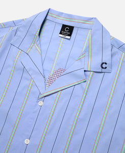 Stripes & Flower L/S Shirt (Blue)