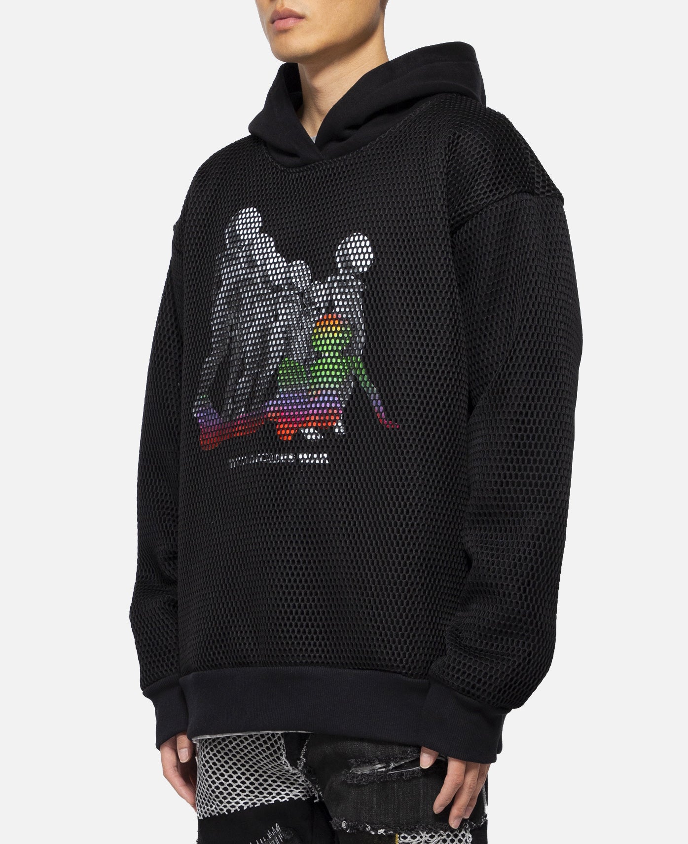Who Decides War Mesh Overlay Hoodie
