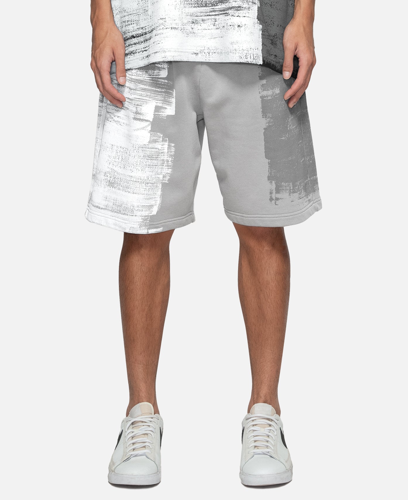 Brush Stroke Shorts (Grey)