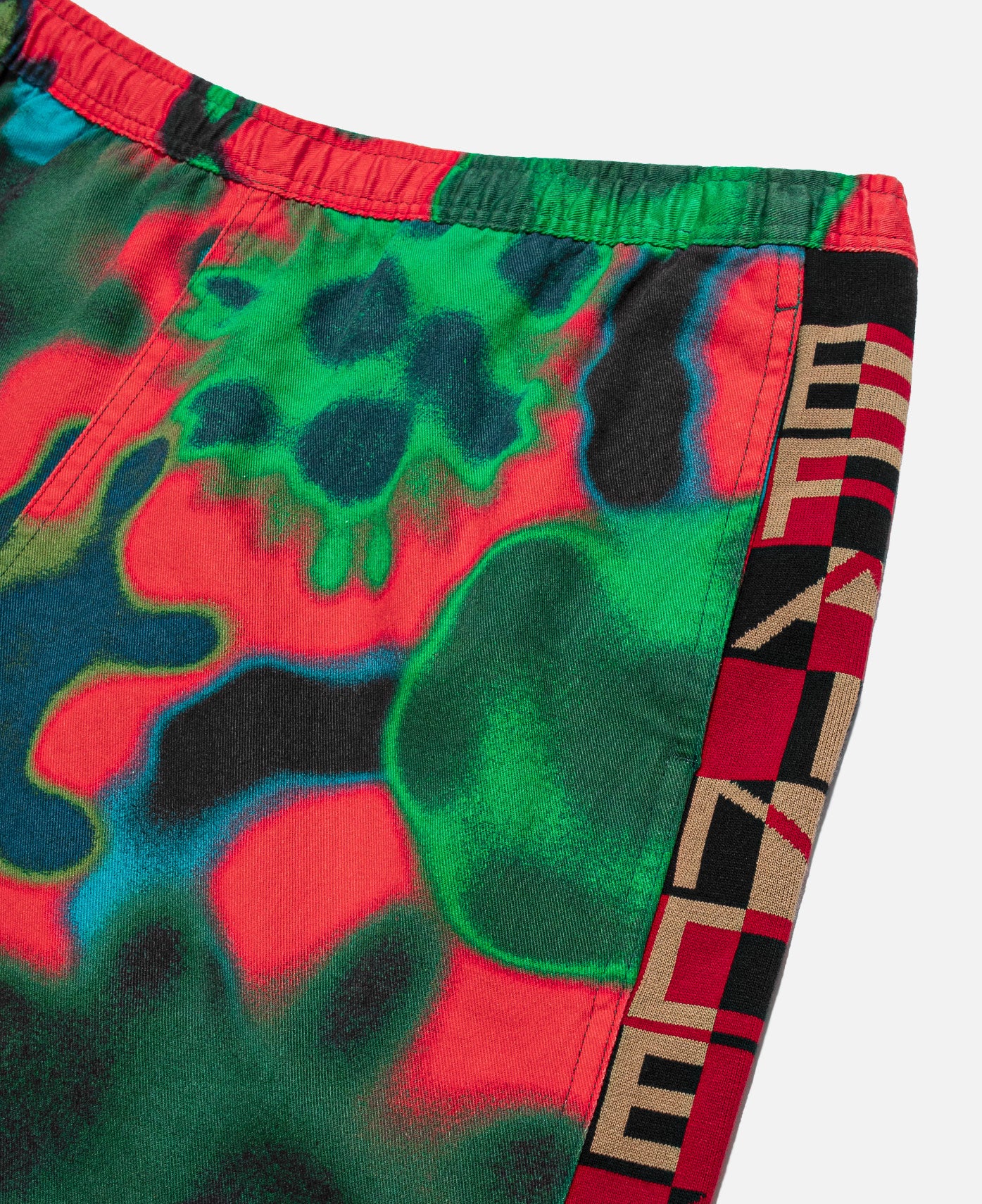 Amoeba Watercolour Beach Shorts (Green)