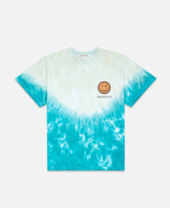 Hand Dyeing And Print T-Shirt (Blue)