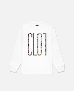 CLOT Fabric Patch L/S T-shirt (White)