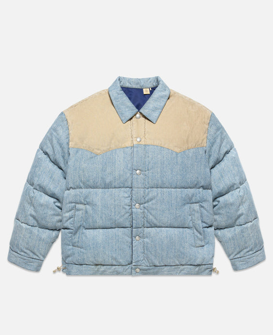 Reversible Denim Puffer (Blue)