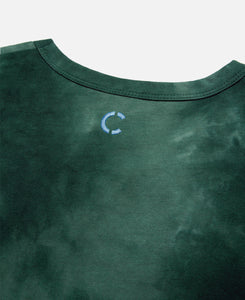 CLOTTEE Script Tie Dye T-Shirt (Green)